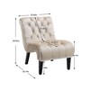 NicBex Velvet Accent Chair with Wooden Legs,Modern Armless Chair,Leisure Chair for Bedroom,Reading Room - 3 of 4