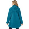 Woman Within Plus Size Hooded A-Line Fleece Coat - 3 of 4