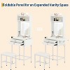Compact Makeup Vanity with Lighted Mirror, 2 Drawers & Hair Dryer Holder - Space-Saving for Small Bedrooms & Apartments - 4 of 4