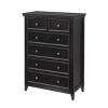 SEVOBAL Utility Storage Cabinets Modern 6 Drawer Dresser with Smooth Metal Slides and Anti-Tipping Device for Bedroom, Black, 31.5"*15.75"*44.3" - 2 of 4