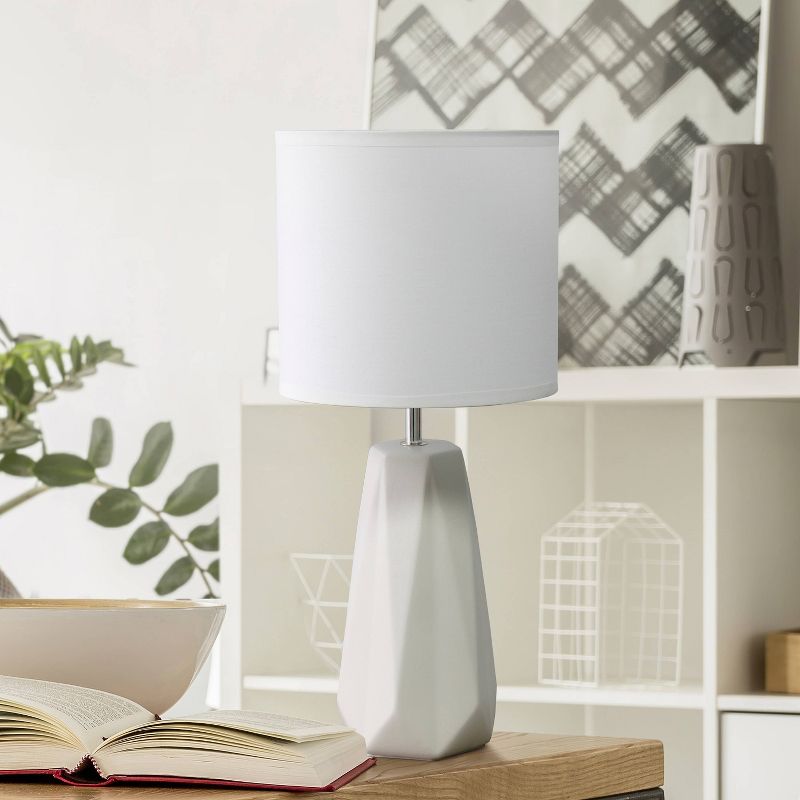 Ceramic Prism Table Lamp Off-White - Simple Designs, 4 of 10