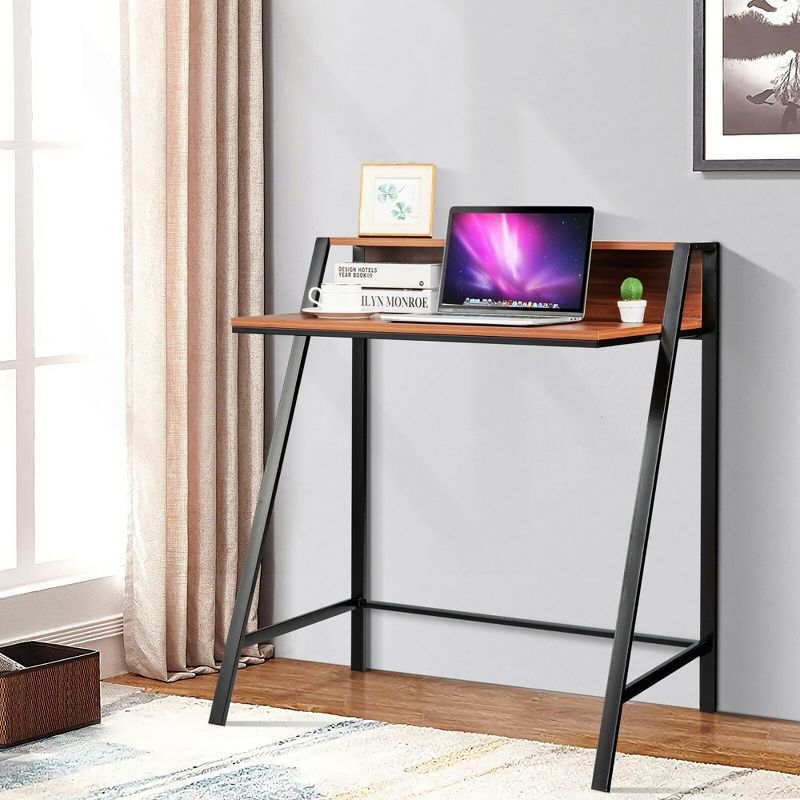 Costway 2 Tier Computer Desk PC Laptop Table Study Writing Home Office Workstation, 5 of 11