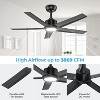 TALOYA 44 in. LED Indoor Black Ceiling Fan with Light and Remote, Reversible DC Motor, 5 Blades and 3 CCT Light Kit - 4 of 4