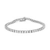 Haus of Brilliance Silver 1.0 Cttw Miracle-Set Diamond Round Faceted Bezel Tennis Bracelet - 3 of 4