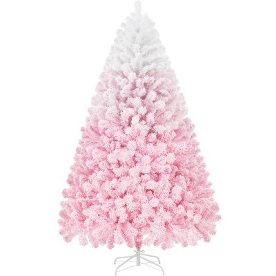 Yaheetech 4.5Ft/6Ft/7.5Ft/9Ft Frosted Artificial Christmas Tree with Foldable Stand