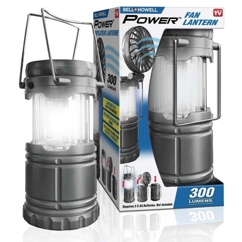 Bell + Howell Collapsible Portable Power Fan Lantern 300 Lumens, 1 of 3