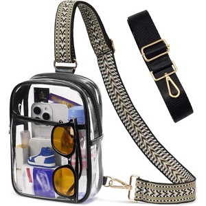 3-in-1 Stadium Bag, Convertible Sling Backpack Fanny Pack & Crossbody Purse with 3 Pockets - 1 of 4