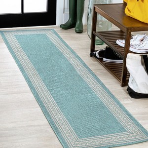 Lucia Classic Diamond Border Indoor/Outdoor Area Rug - JONATHAN Y - 1 of 4