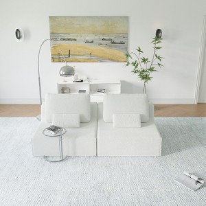 GDFStudio Cova 78.74'' Modern Modular Compressed Boucle 2-Seater Sectional Sofa - 1 of 4