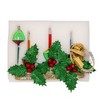 Kurt Adler 8.85-Inch Holly Berry and Greenery with Gold Base Three Bubble Lights - 2 of 4