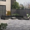 vidaXL 12-Pc Patio Lounge Set in Gray Poly Rattan - Weather-Resistant, Easy to Clean, Durable Steel-Frame, with Cushions, for Garden/Patio use - 2 of 4