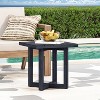 Christopher Knight Home Winona Outdoor Rustic Slat Panel  Acacia Wood Square End Table with Criss-Cross Base - 2 of 4