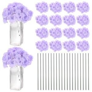 Unique Bargains Plastic Durable Realistic Reusable Silk Hydrangea Flowers with Stems for Home Decor/Wedding 9.84 In - 1 of 4