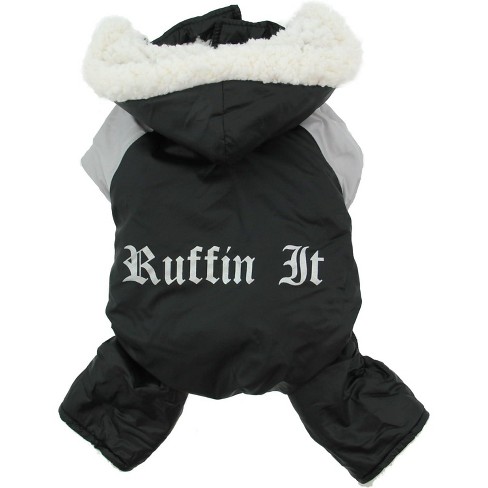 Doggie Design ruffin It Winter Full Dog Snowsuit, Black And Gray, Small :  Target