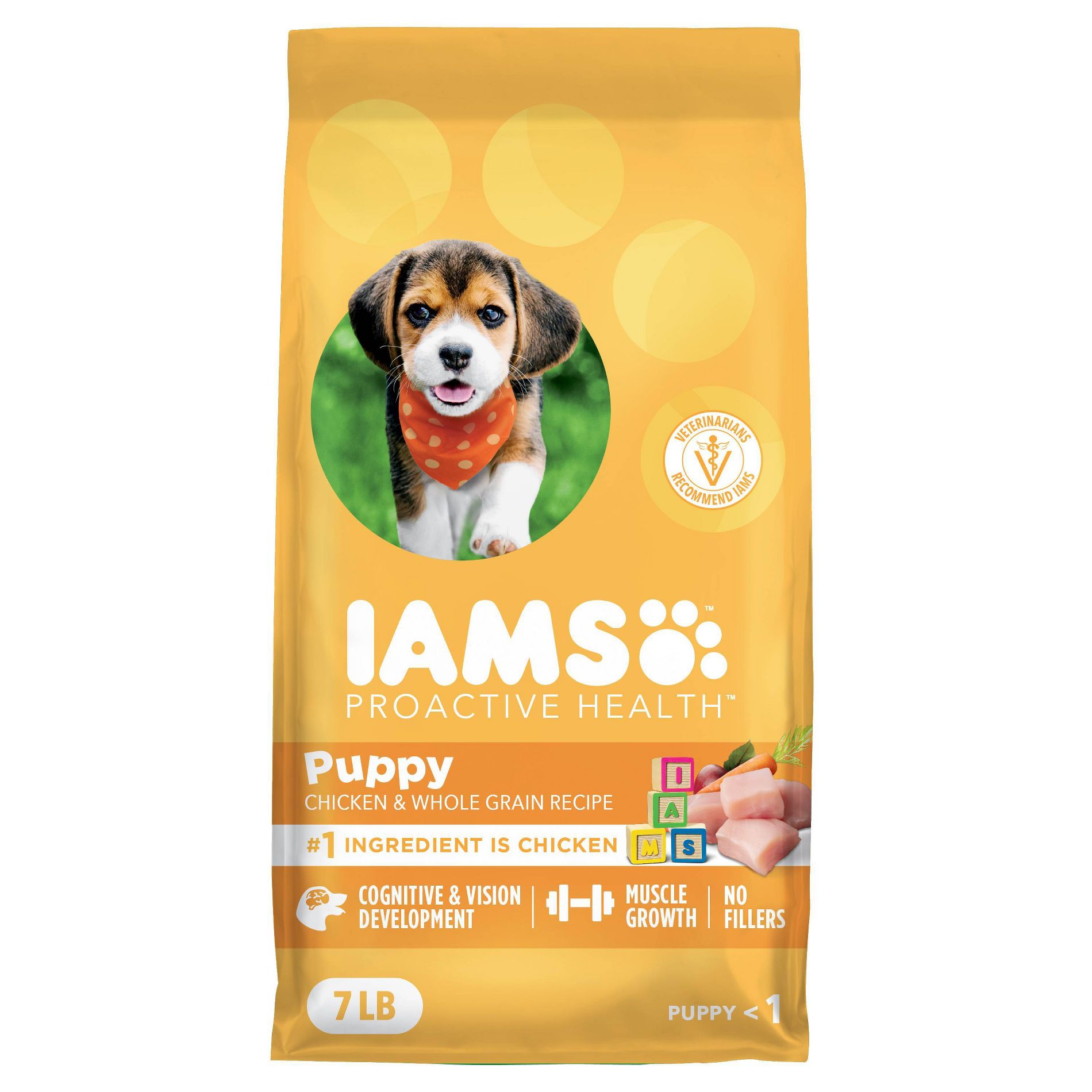 IAMS Proactive Health Chicken and Whole Grains Flavor Puppy Dry Dog Food - 7lbs