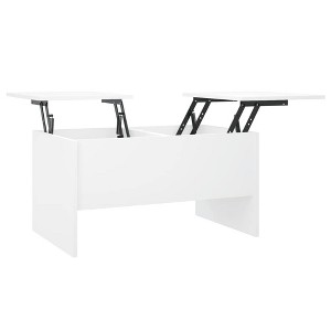 vidaXL Coffee Table White 31.5"x19.7"x16.7" Engineered Wood - 1 of 4