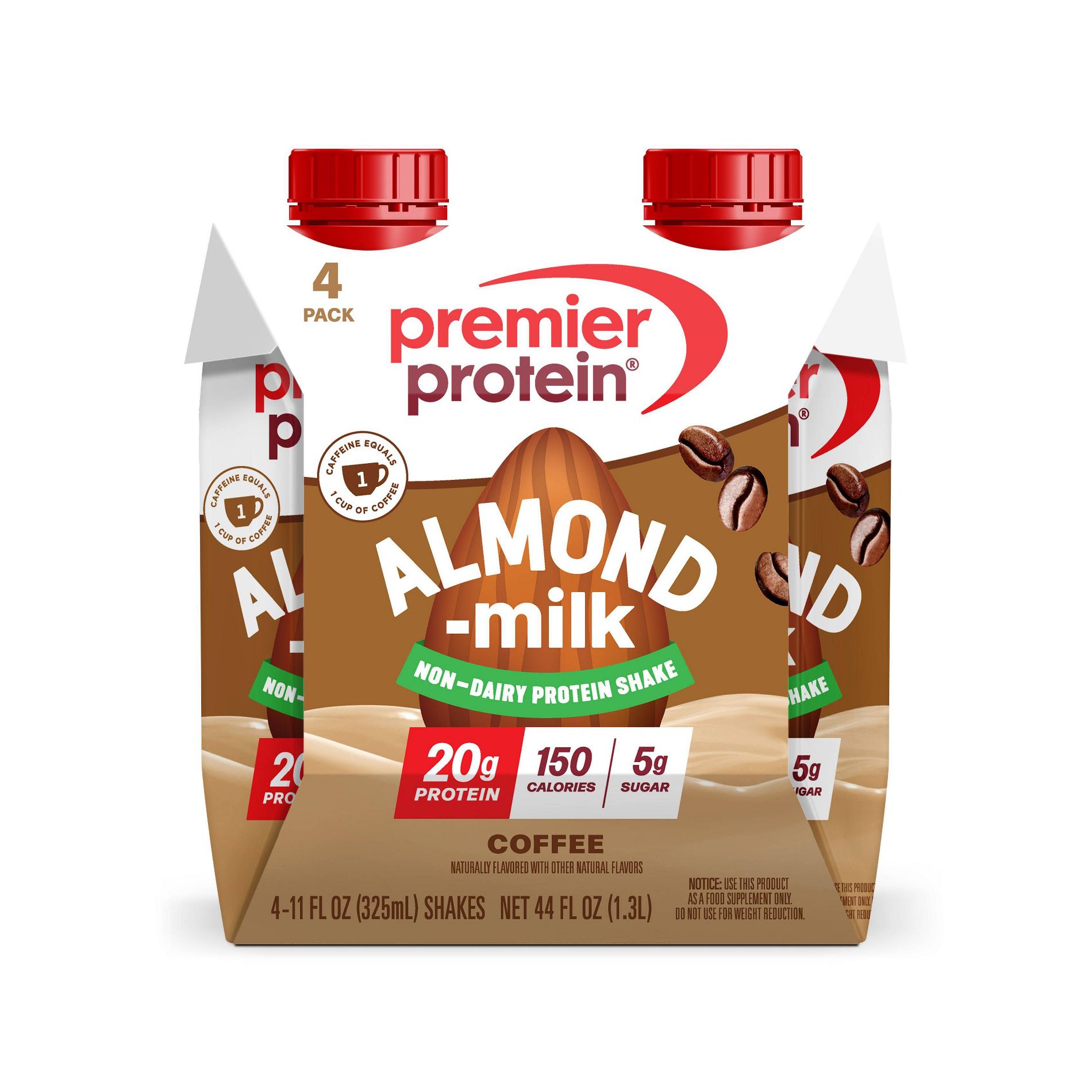 Premier Protein Almond Milk Shake - Coffee - 11 fl oz/4pk