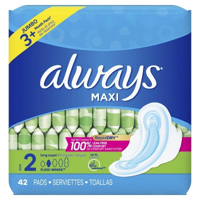 Always Maxi Pads With Wings - Size 2 