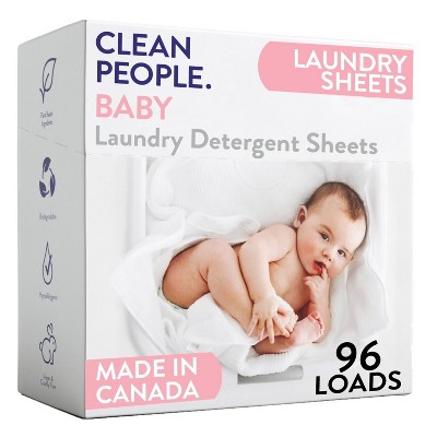 Clean People Laundry Detergent Sheets - Laundry Soap - Ultra Concentrated, Recyclable Packaging, Stain Fighting