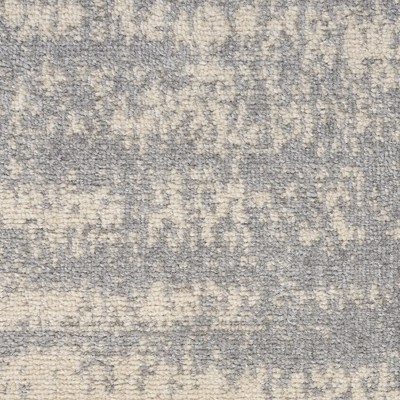 Modern Abstract Grey/Beige Synthetic 5' x 7' Easy-Care Outdoor Rug