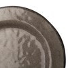 tagltd 9"x9" Veranda Cracked Glazed Solid Wavy Edge Melamine Dinnerware Salad Plate Dishwasher Safe Indoor Outdoor Grey Set of 4 - 3 of 4