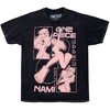 Men's One Piece Anime Nami Pink Panels Graphic T-Shirt Officially Licensed - 2 of 4
