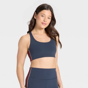 Women's Everday Soft Light Support Piped Longline Sports Bra - All In Motion™ - 1 of 4