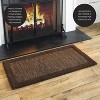 Plow & Hearth 2' x 4' Madrid Banded Rectangular Hearth Rug, in Chocolate - 3 of 4