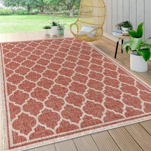 JONATHAN Y Trebol Moroccan Trellis Textured Weave Indoor/Outdoor Area Rug - 1 of 4