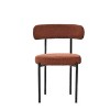 CAVINAS Modern Velvet Dining Chair with Crescent Backrest, Upholstered Accent Chair with Metal Legs for Dining Room, Kitchen - 4 of 4