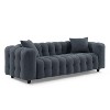 MINIMORE Modern 89.4''W Betty 3Seater Square Arms Chesterfield Sofa - 2 of 4