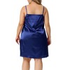Agnes Orinda Women's Plus Size Ruffle Spaghetti Lounge Nightgowns - 4 of 4