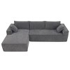 NicBex Modern L Shape Modular Sectional Sofa Chenille Fabric Couch with 2 Pillows for Living Room - 4 of 4