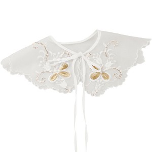 Elerevyo Women Rhinestone Detachable Fake Peter Pan Collar Little Shawl 1 Pc - 1 of 4