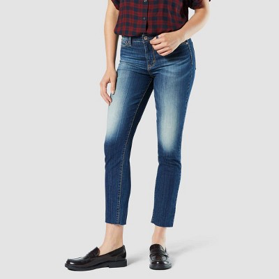 Womens High-Rise Ankle Slim Jeans 
