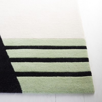 Rodeo Drive Black and Green Hand-Tufted Wool Area Rug