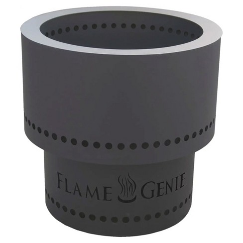 Flame Genie Fg-16 Steel Alloy Wood Pellet 13.5 Inch Diameter Outdoor Fire  Pit W/ Clean Burning Gravitational Afterburner System u0026 Carry Bag, Black :  Target