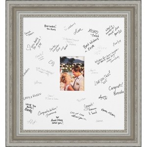 Parlor Signature Mat Picture Frame – Guest Book Alternative for Weddings, Graduations, or Retirement – Autograph Photo Mat for Signature Board - 1 of 4