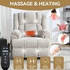 Chenille Power Lift Recliner Chair, Dual Motor Electric Recliner with Heat and Massage, Infinite Position for Elderly Living Room-Koiai - 2 of 4