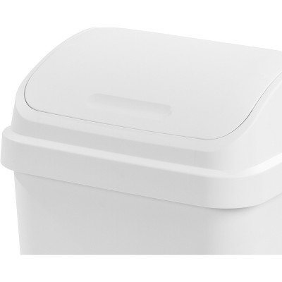 13gal Swing Top Waste Basket White - Brightroom&#8482;_1