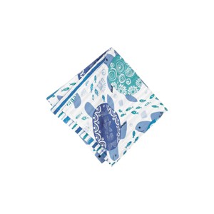 C&F Home Turtle Bay Reversible Blue Coastal Napkin Set of 6 - 1 of 4