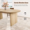 70.8" Oval Dining Table for 6-8 People, Kitchen Table with Thick Sturdy Wooden Base, Farmhouse Dining Room Desk for Kitchen Dining Room Apartments - 3 of 4