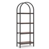 Kumasinova 4-Tier Bookshelf,Arched Bookcase with Display Shelves & Metal Frame,Bookcases for Living Room,Bedroom,Office,Kitchen - 2 of 4