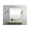 Elegant Lighting Soft corner metal square mirror 42x42 inch in Brass - 2 of 4