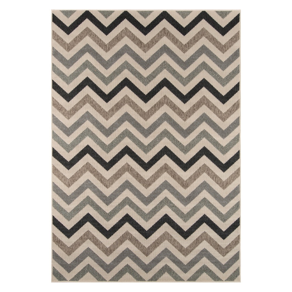 2'3inx4'6in Zig Zag Loomed Accent Rug Sage - Momeni