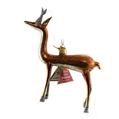 Morawski 7.0" Free Blown Reindeer Ornament Deer Buck Christmas  -  Tree Ornaments