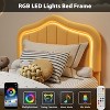 Twin Upholstered Bed Frame with Storage Drawer and Smart Led Headboard, Wooden Slats Support, No Box Spring Needed, Easy Assembly - 4 of 4