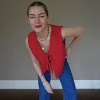 Clearlove Women’s Tie Open Front Knit Vest V Neck Sweater Vest Women Tank Tops Sleeveless Cardigan Sweater Waistcoat - 3 of 4
