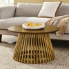 NicBex Modern 31.5" Round Coffee Table with Solid Wood Frame for Home and Office - 3 of 4