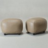 KINWELL 23" Wide Modern Faux Leather Upholstered Ottoman Footrest, PU Entryway Footstool, Set of 2 - 3 of 4